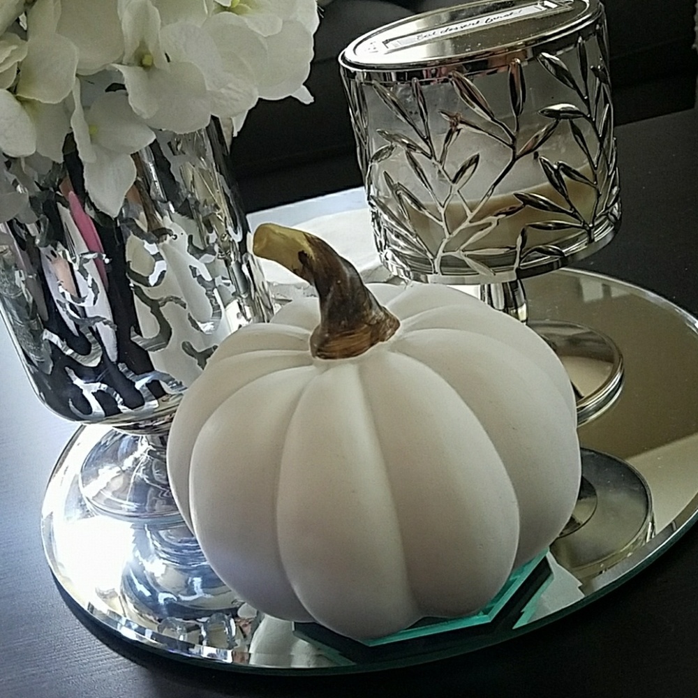 Set of 2 white pumpkins  [Medium size]